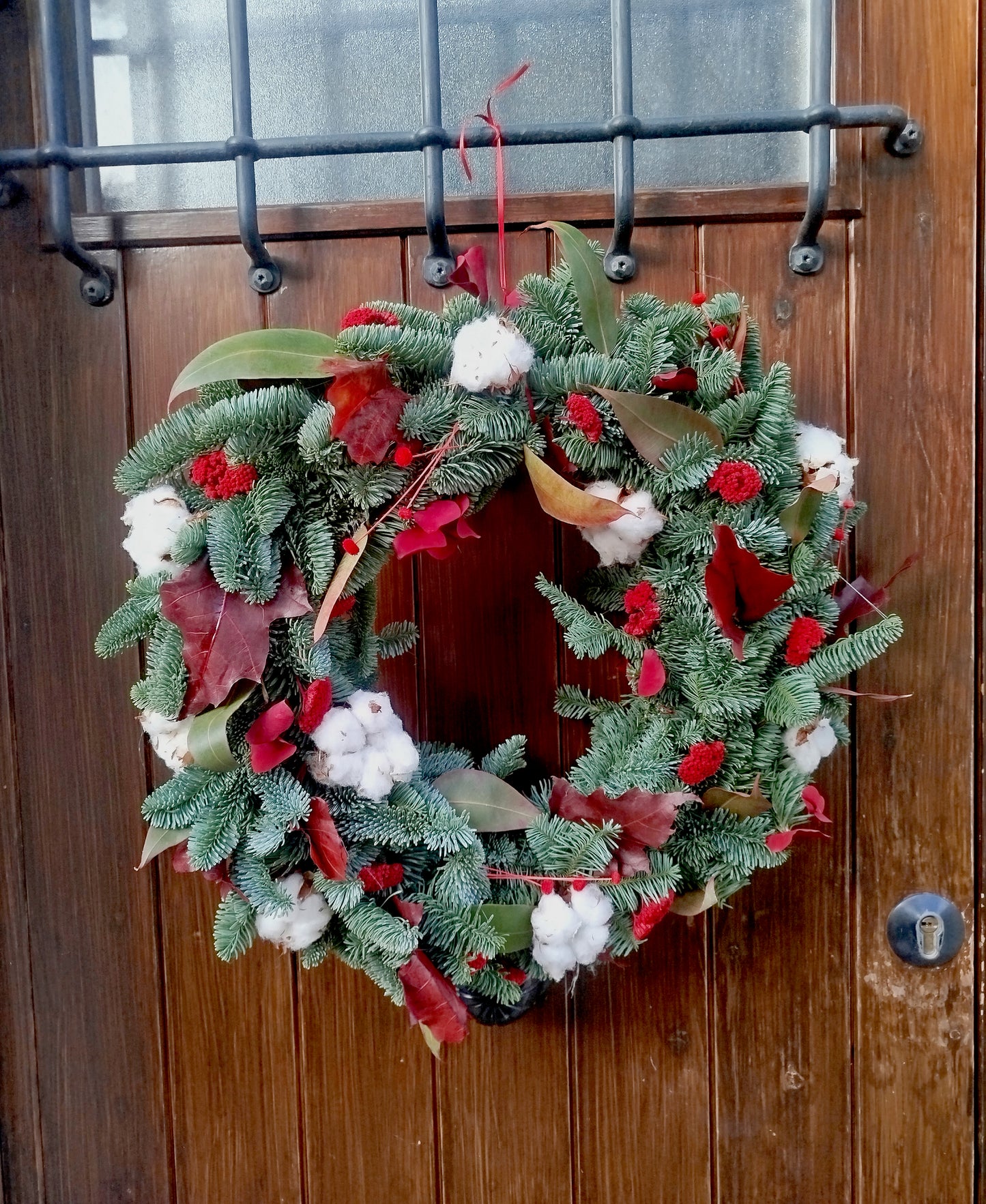 CORONA DE NADAL VERMELL I BLANC